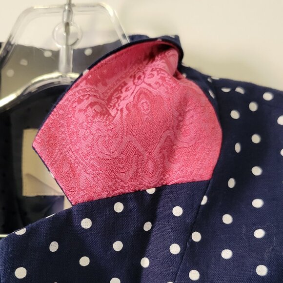 Banana Republic women’s Navy polka dot blazer Size 4P - Picture 4 of 5